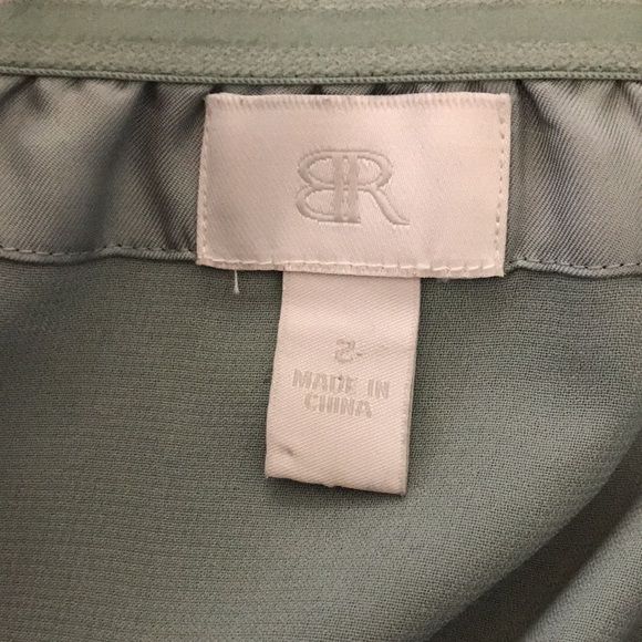 Banana Republic Strapless dress in light green. Sz 2 with flower belt - Picture 5 of 6